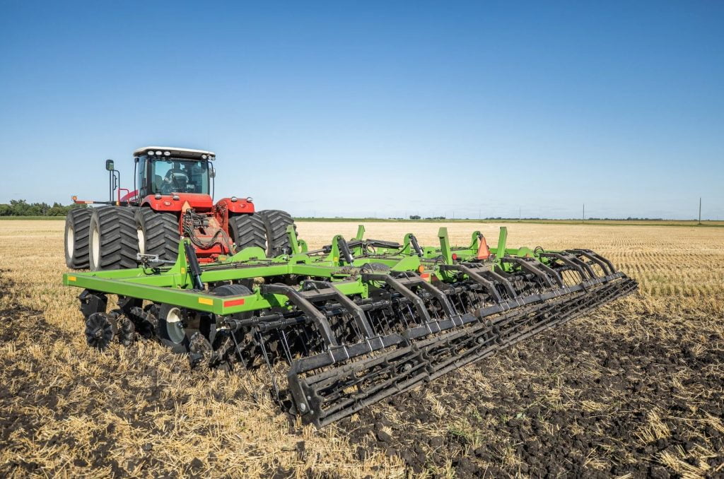 Vertical tillage tool working through crop residue to address nutrient stratification in no-till prairie soil